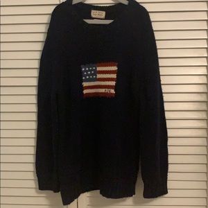 vintage ralph lauren american flag sweater